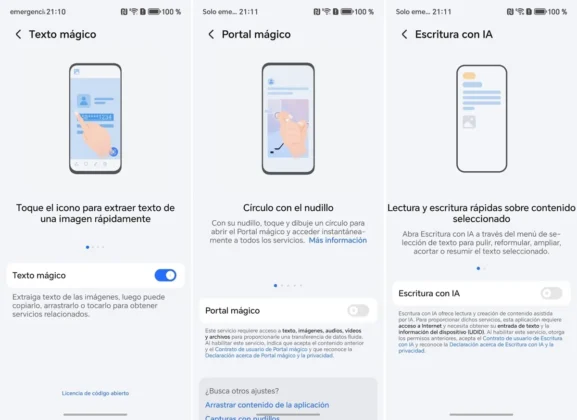 HONOR Magic 8 Lite con su IA puedes extraer y generar textos y trabajar de manera mas fluida con la funcion Portal Magico