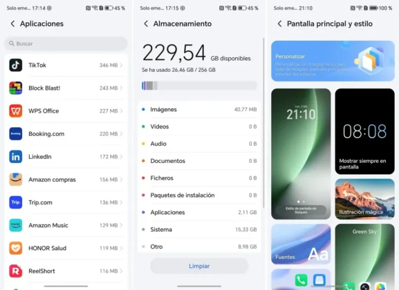 HONOR Magic 8 Lite estas son las aplicaciones preinstaladas con las que viene y el almacenamiento que ocupan