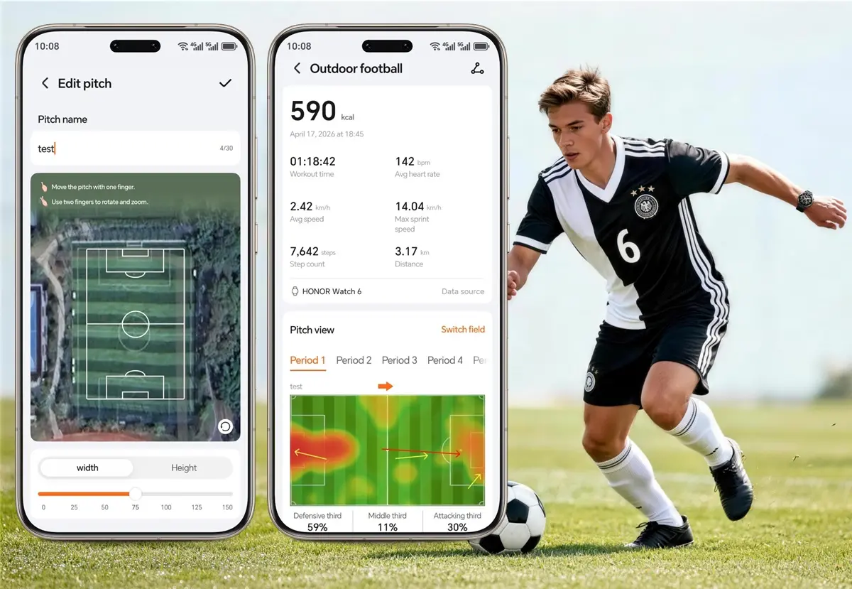 HONOR Watch 6 modo futbol profesional