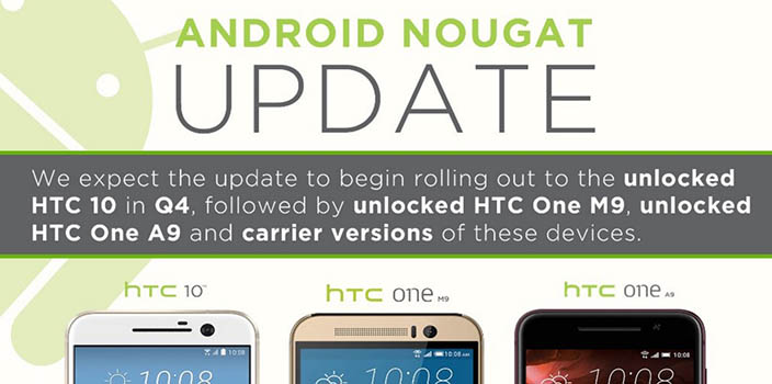 HTC actualizacion nougat