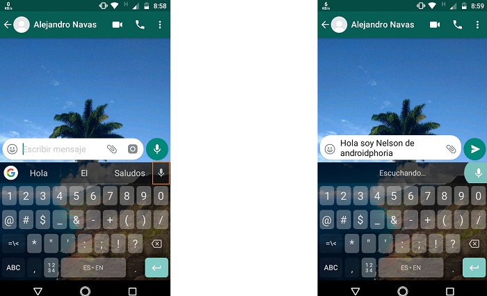 Hablar en vez de escribir en teclado de Google