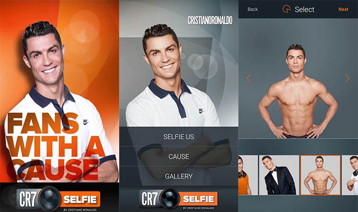 Hacer selfie con Cristiano Ronaldo