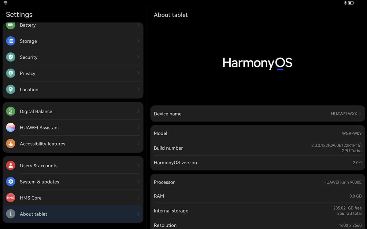 HarmonyOS MatePad Pro