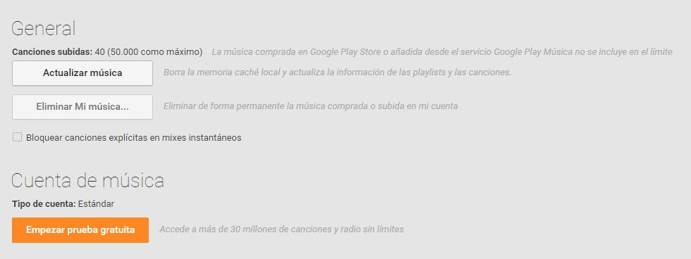 Hasta 50.000 canciones en Google Play Music