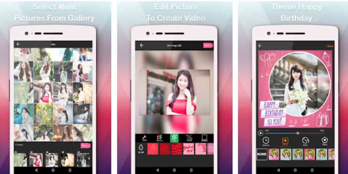 Haz vídeos especiales con Feliz Cumpleaños Video Maker
