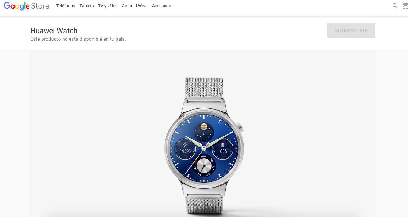 Huawei Watch en Google Store