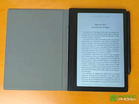 Huion Note E tiene el tamano tipico de un cuaderno A5