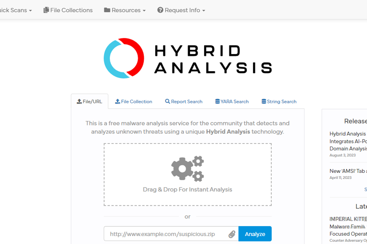 Hybrid Analysis