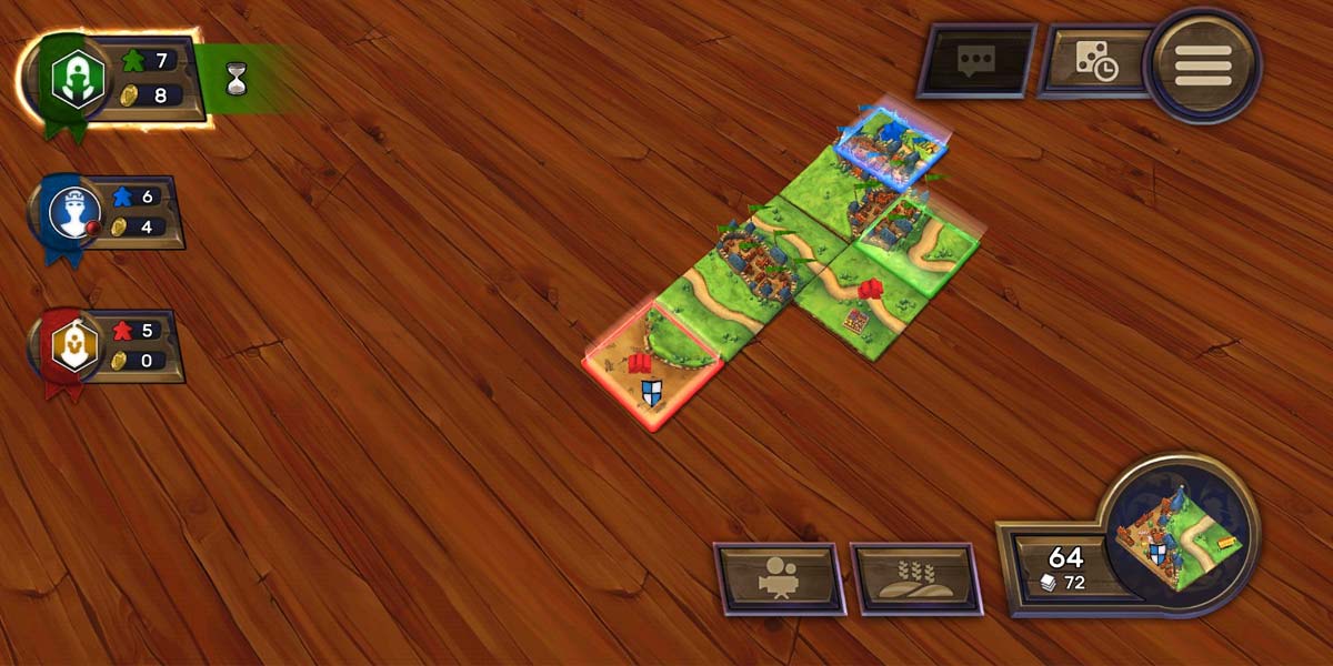 Inicio de partida en Carcassonne para Android