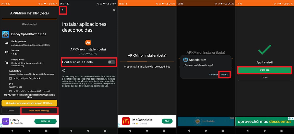 Instalar APK Disney Speedstorm Android