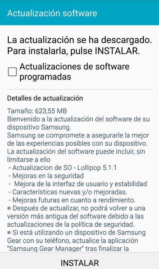 Instalar Android 5.1.1 en Galaxy S6