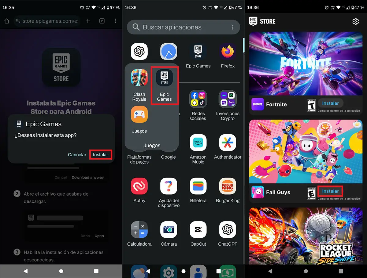 Instalar Epic Games Store En Android