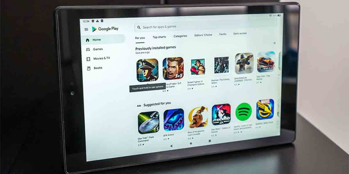 Instalar app tablet Amazon
