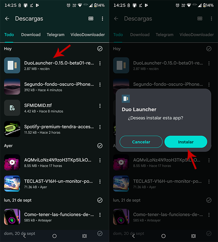 Instalar iPhone Duo launcher en Android