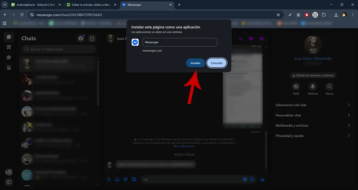 Instalar la app de Messenger en PC