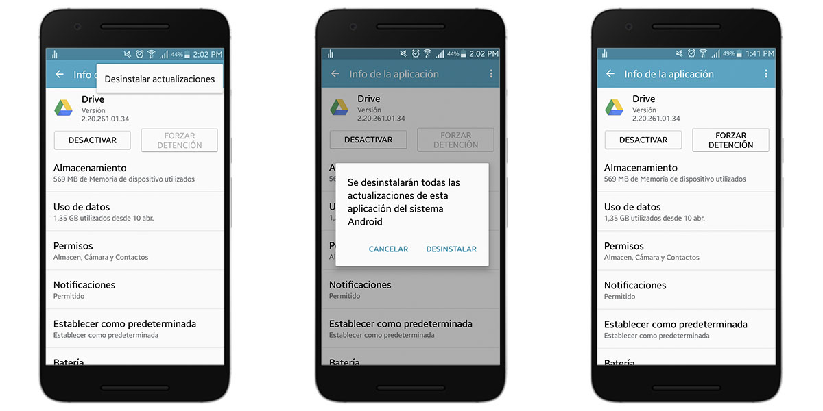 Instalar una versión anterior de una aplicación en Android