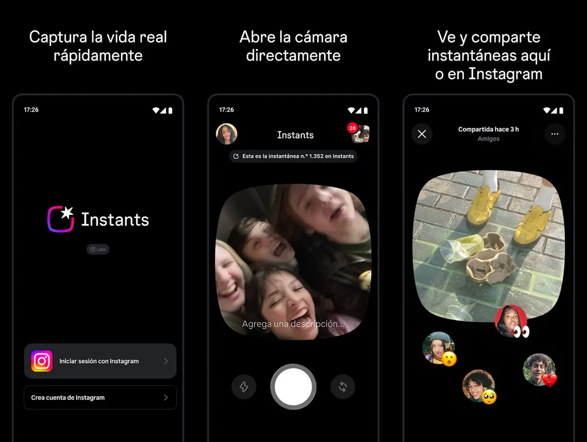 Instants la nueva app de Instagram de fotos momentaneas sin filtro ni edicion