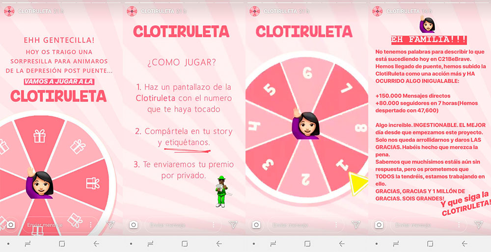Instrucciones de la clotiruleta