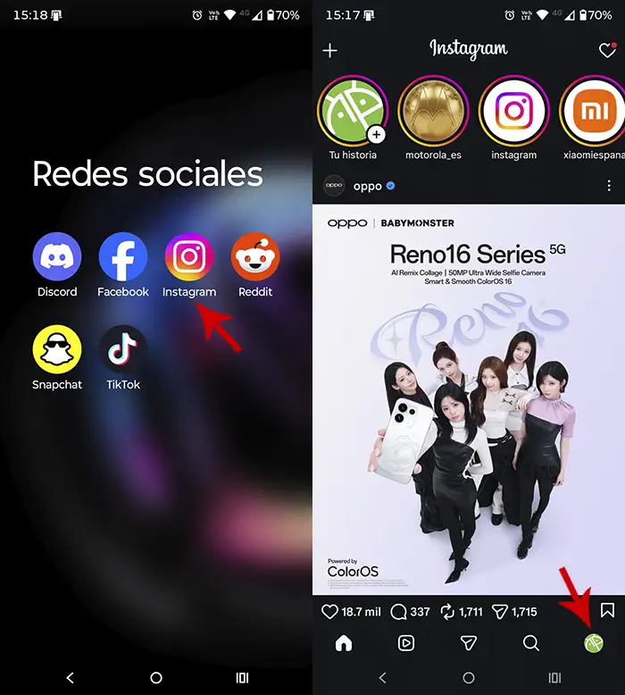 Ir al perfil de Instagram