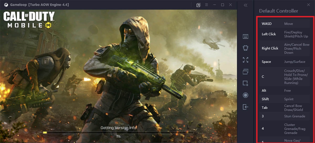 Jugar con raton y teclado COD Mobile PC
