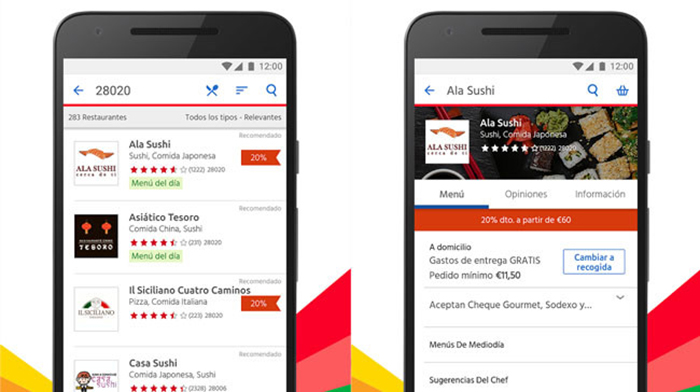 Just Eat aplicacion para pedir comida a domicilio