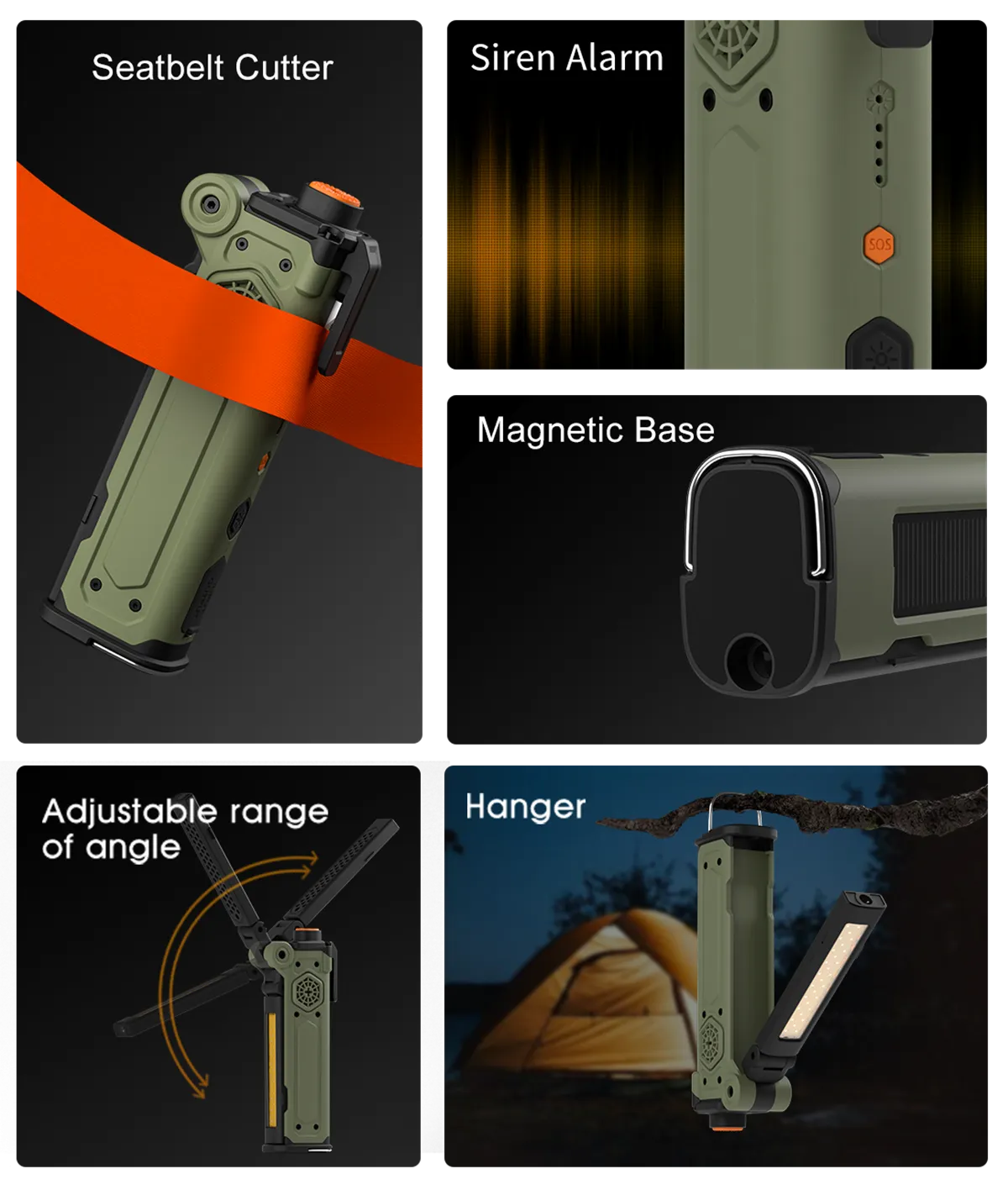 LAGENIO lampara de emergencia 4 en 1