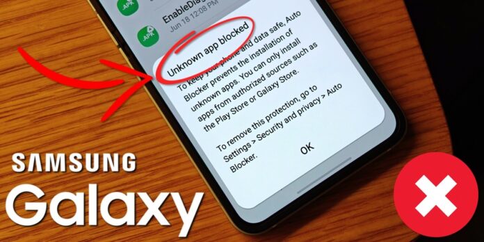 La aplicacion desconocida se ha bloqueado en movil Samsung solucion