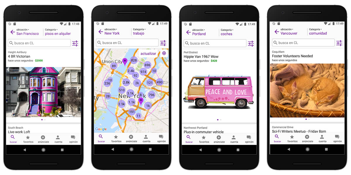 La app de Craiglist en Android recibe comentarios negativos