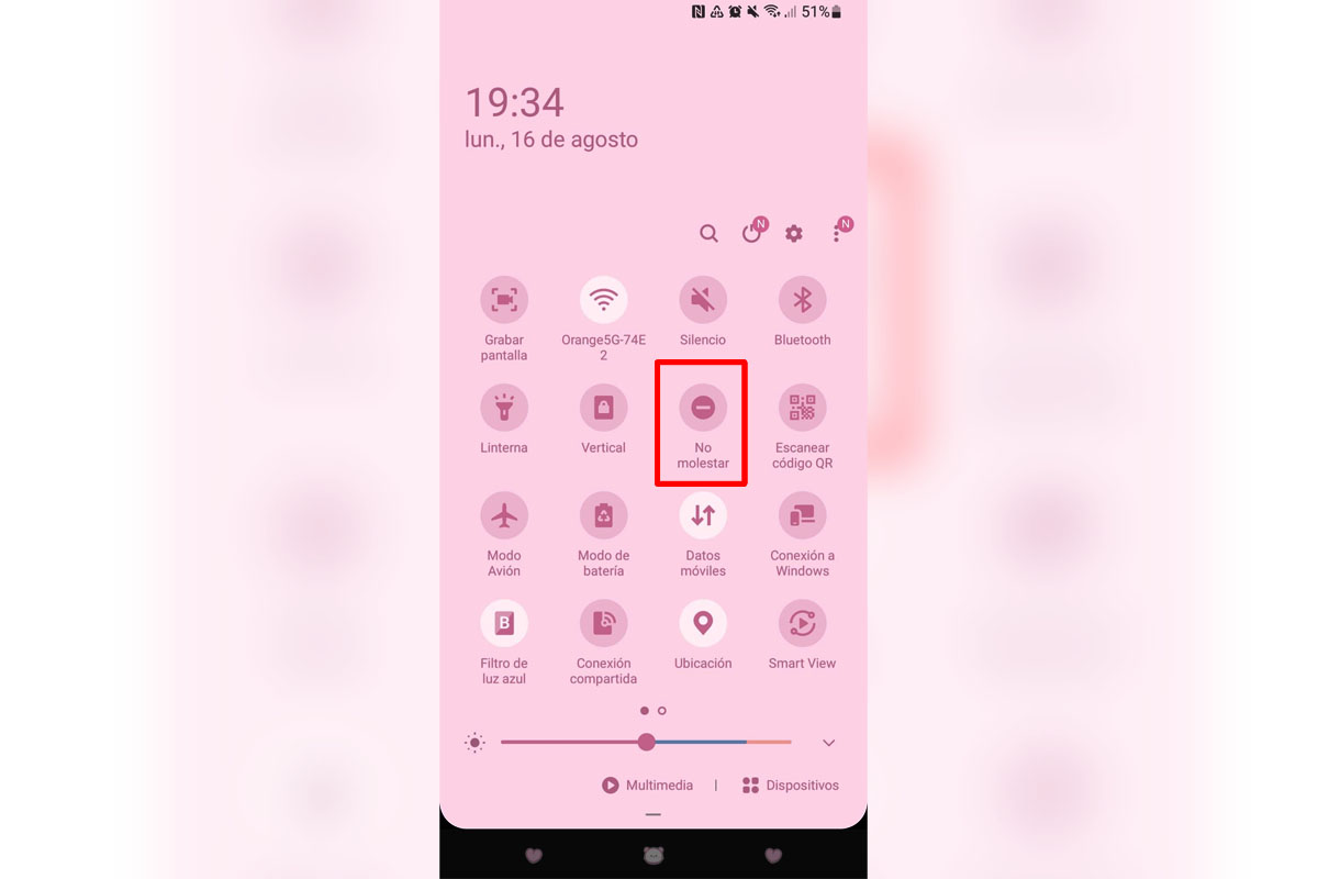 La manera más rápida de activar el modo no molestar en tu móvil Android de Samsung