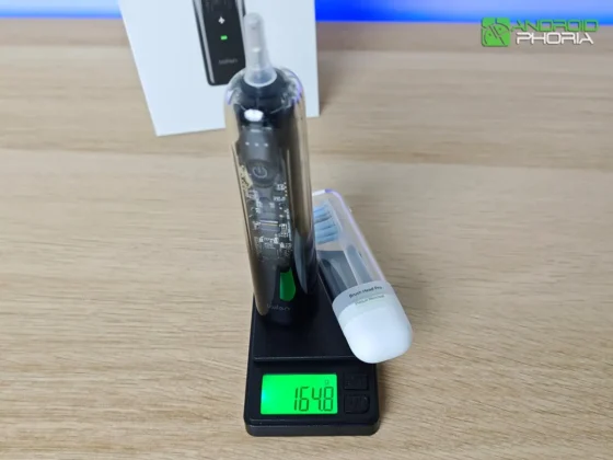 Laifen Wave Pro con el cabezal pesa poco mas de 160 gramos