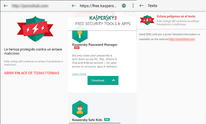 Lector QR Kaspersky