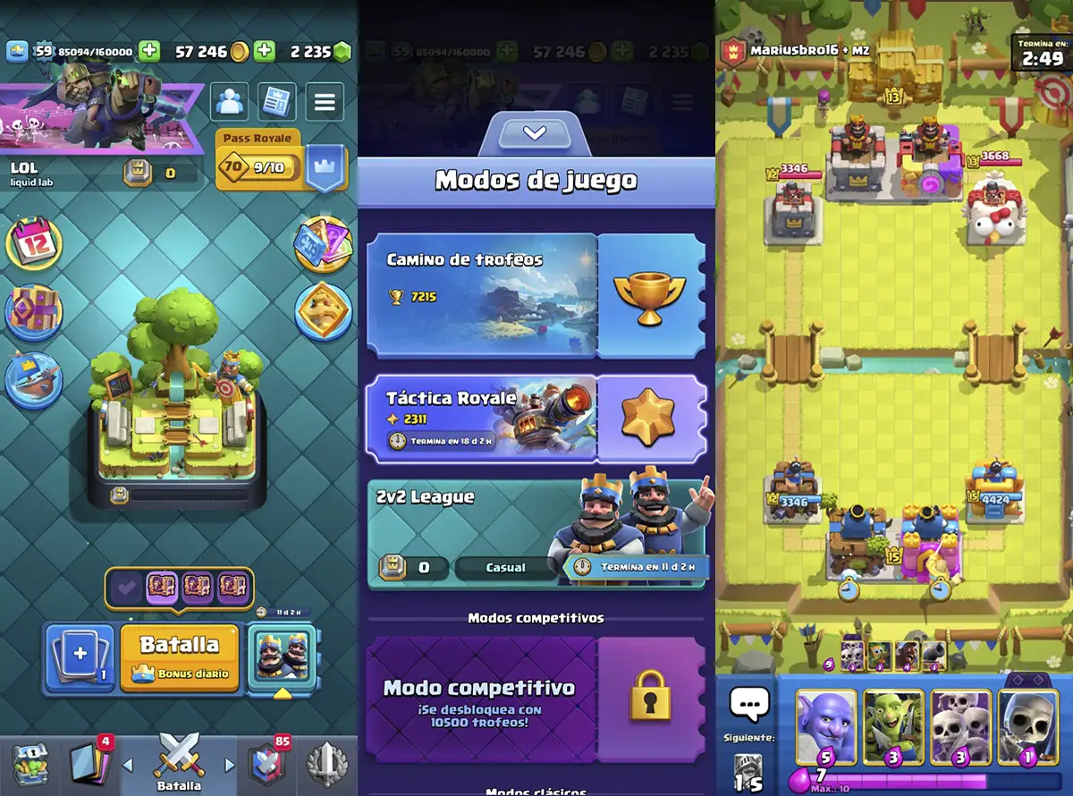 Liga 2c2 Clash Royale mazos