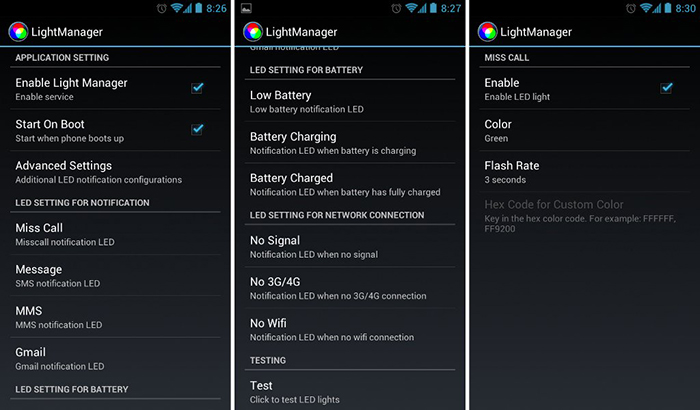 Light Manager Led Settings para Android