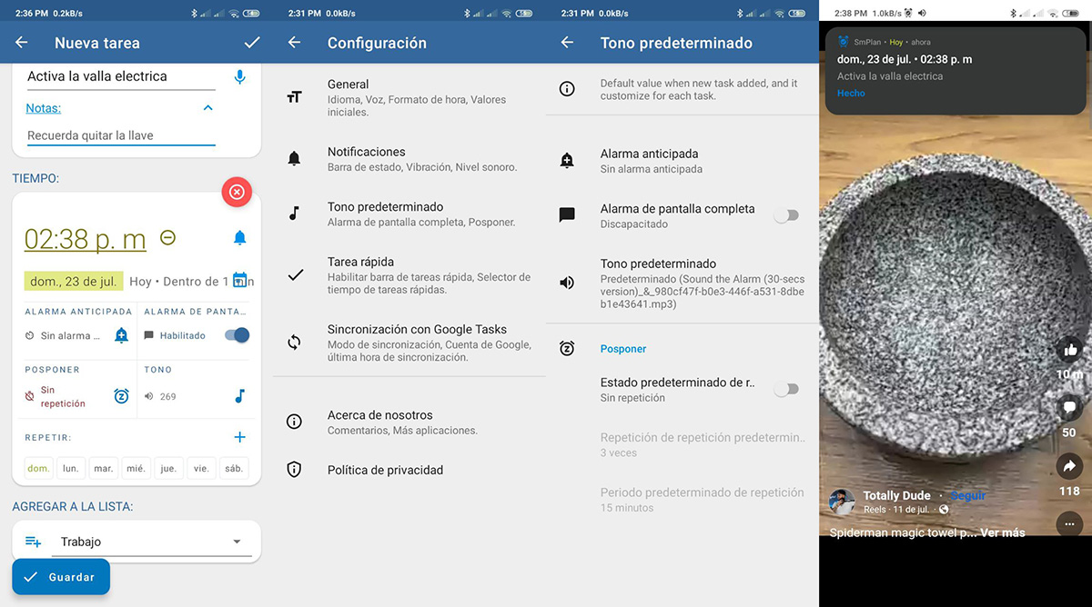 Lista de Tareas Recordatorio, un planificador diario diseñado para aumentar tu productividad