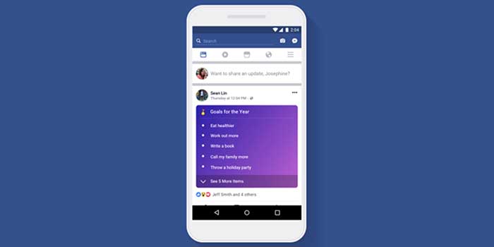 Lista tareas Facebook