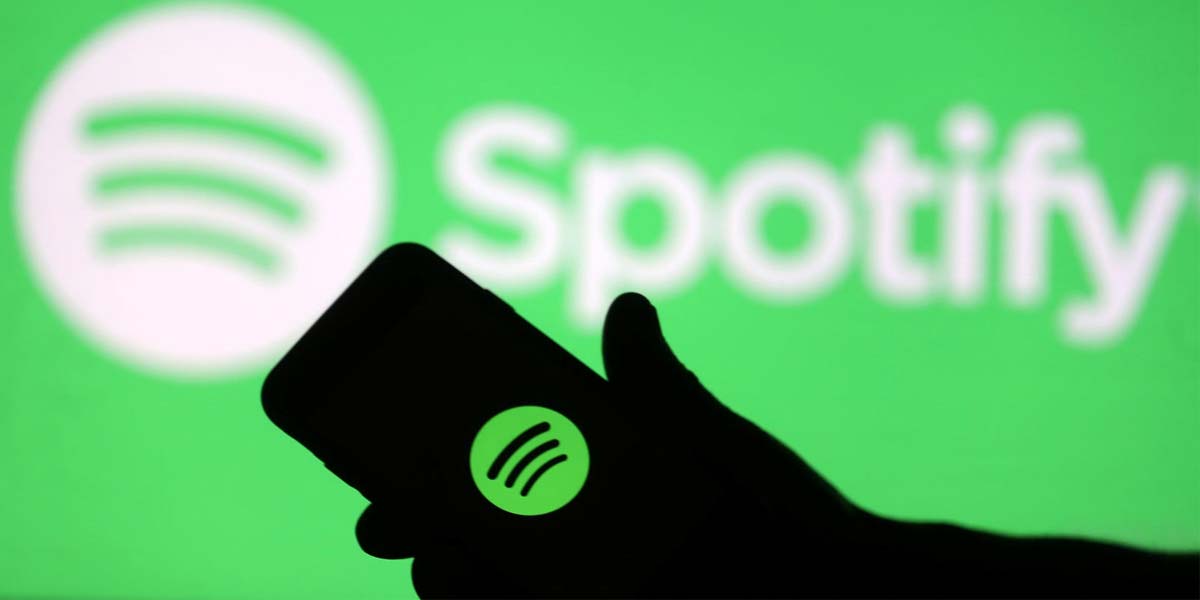 Logotipo de Spotify en un smartphone