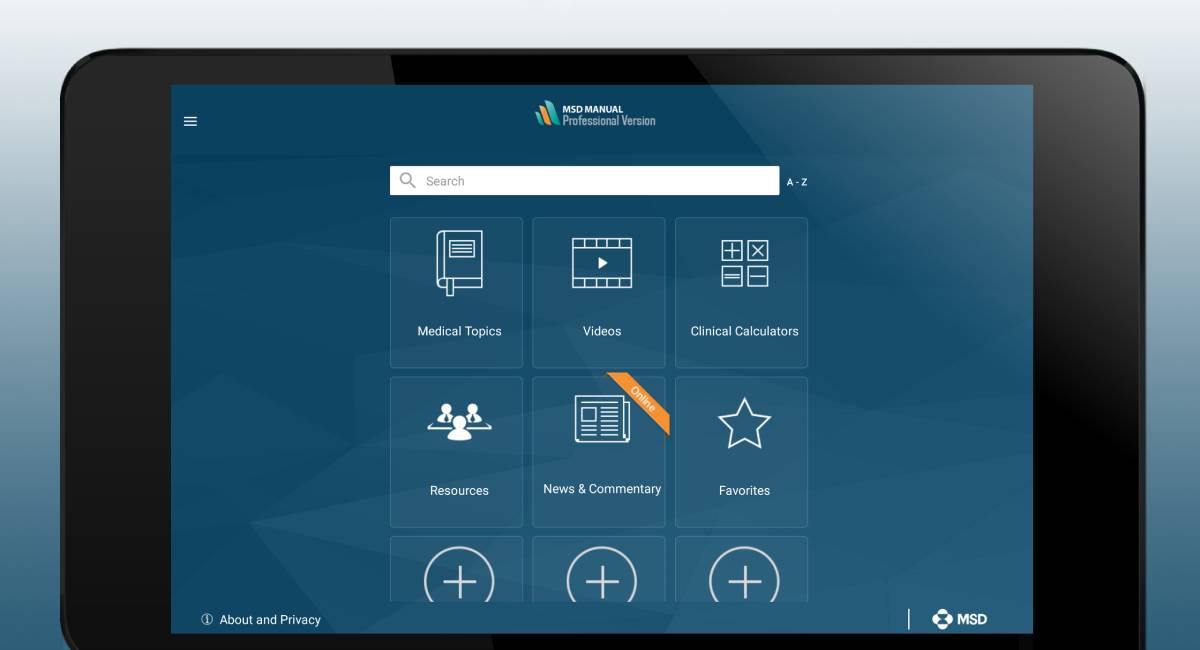 MSD manual app para android