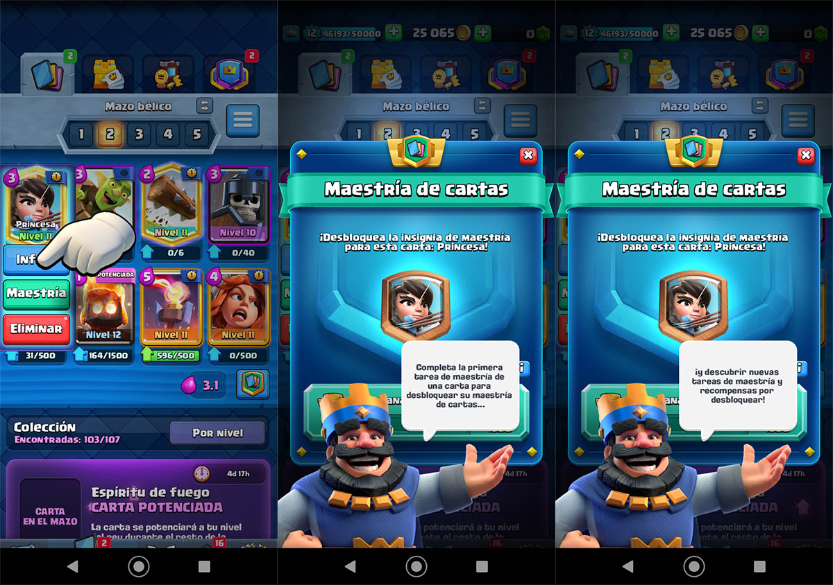 Maestria de Cartas Clash Royale para que sirve