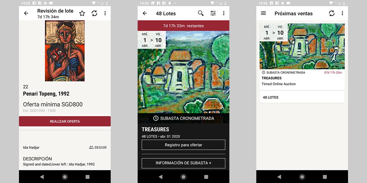 Masterpiece aplicación para coleccionistas de arte