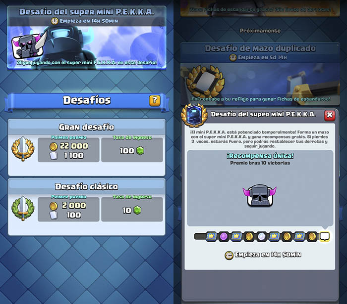 Mazos para ganar el Desafio del Super Mini PEKKA