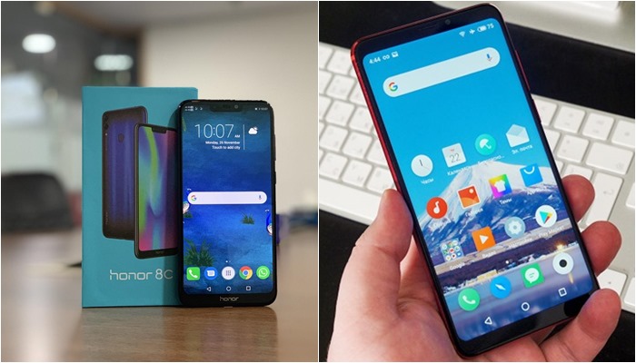 Meizu Note 8 vs Honor 8C diseño