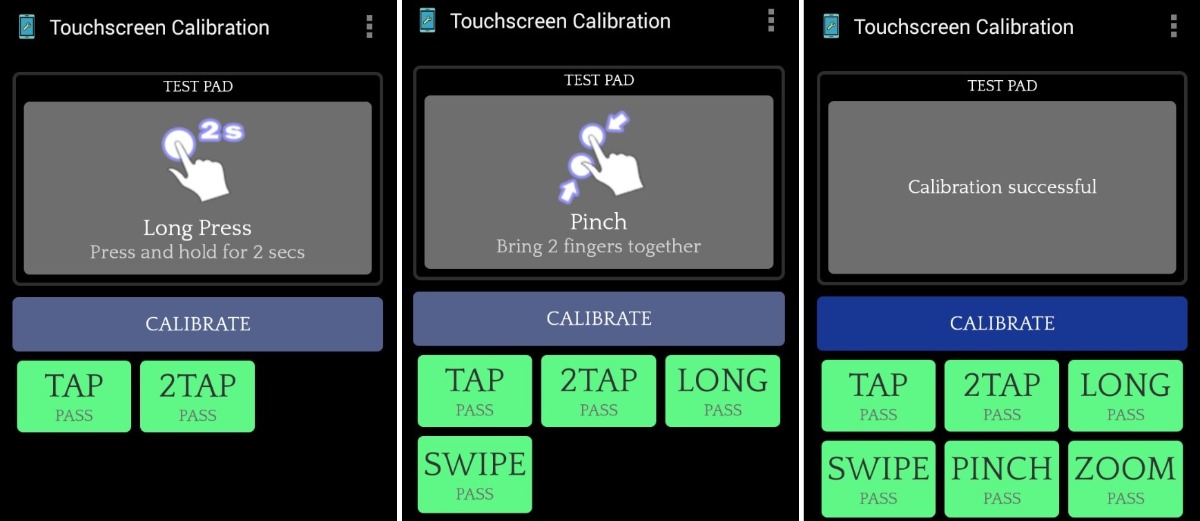 Mejorar la sensibilidad con Touchscreen Calibration