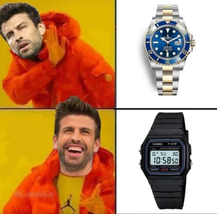 Meme de Rolex y Casio cancion Shakira