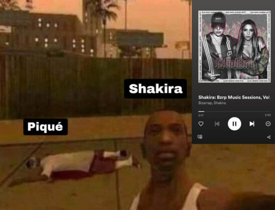 Meme divertido de Shakira Bizarrap