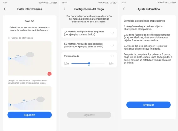 Meross MS605 puedes configurar el rango de deteccion y ademas la app hace un ajuste automatico para calibrar el sensor