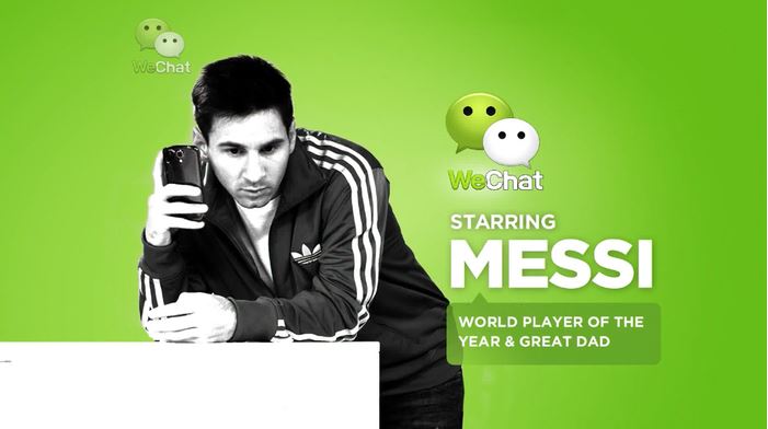 Messi patrocinando WeChat