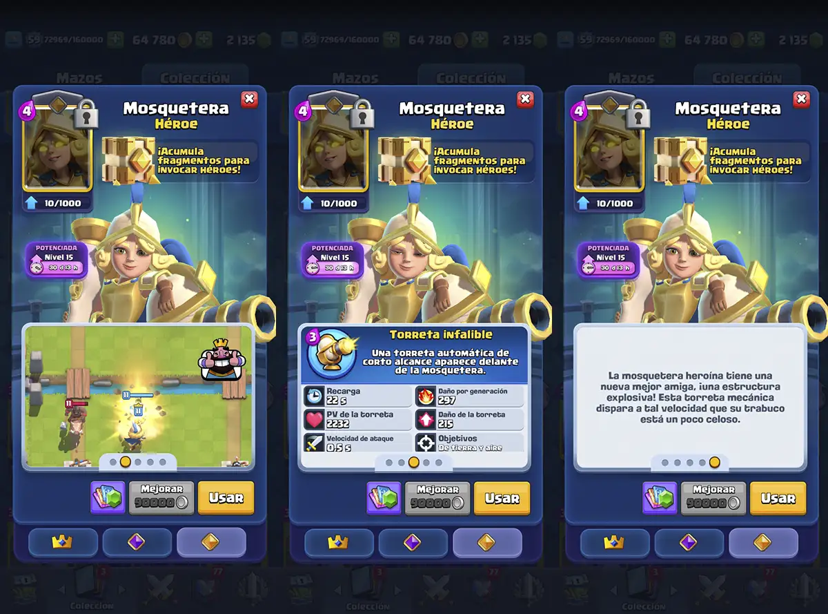 Mosquetera Heroe mejores mazos