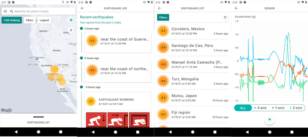 MyShake es una de las aplicaciones de Android para detectar temblores y terremotos más eficientes de la Google Play Store