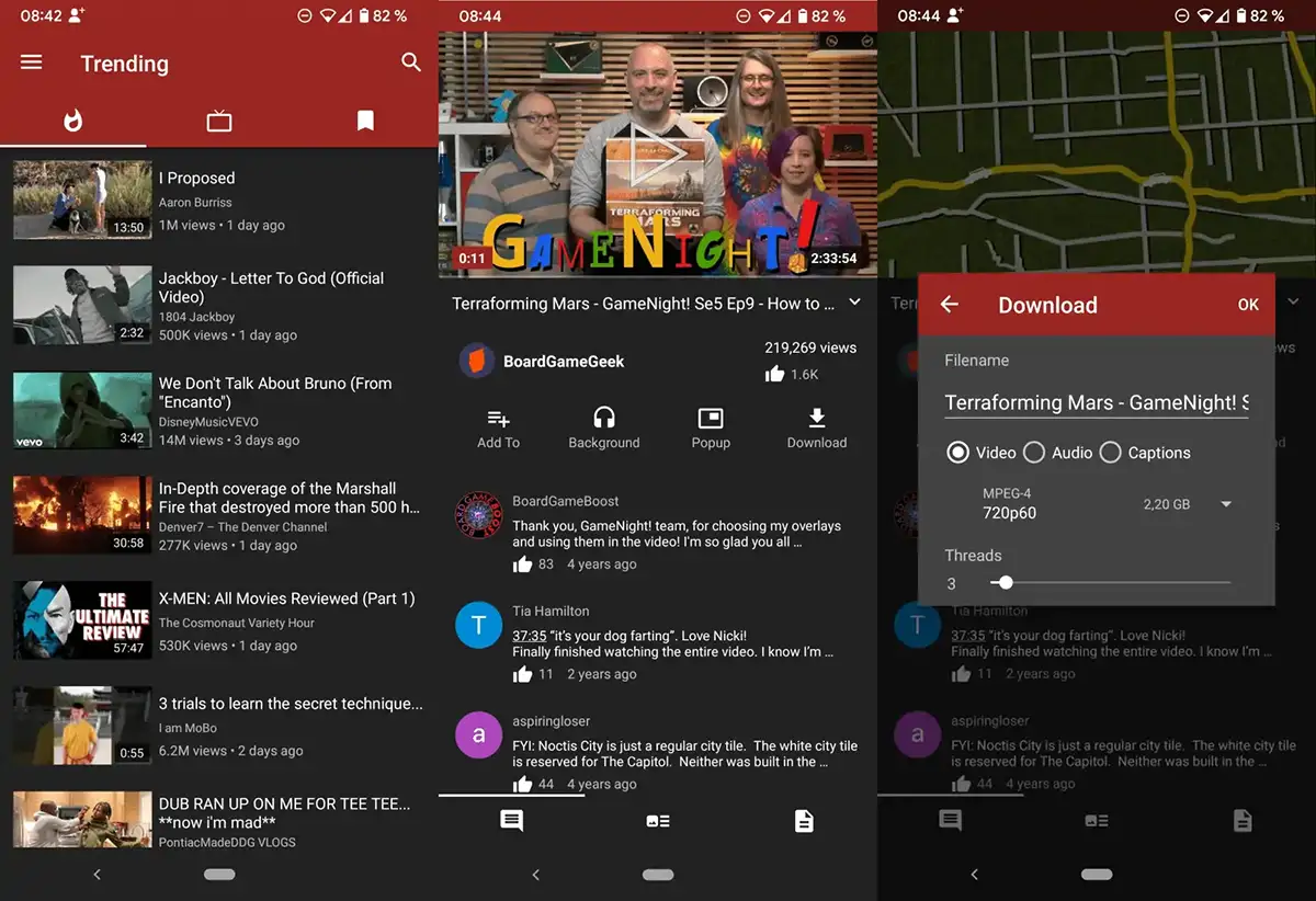 NewPipe alternativa a YouTube