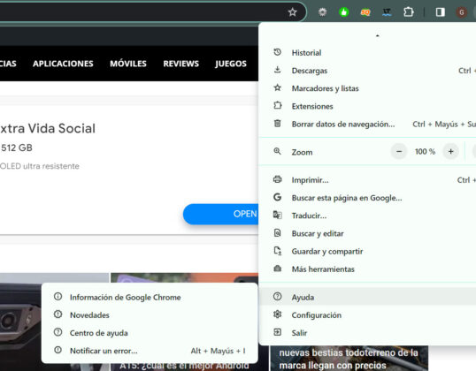 Actualizar Google Chrome